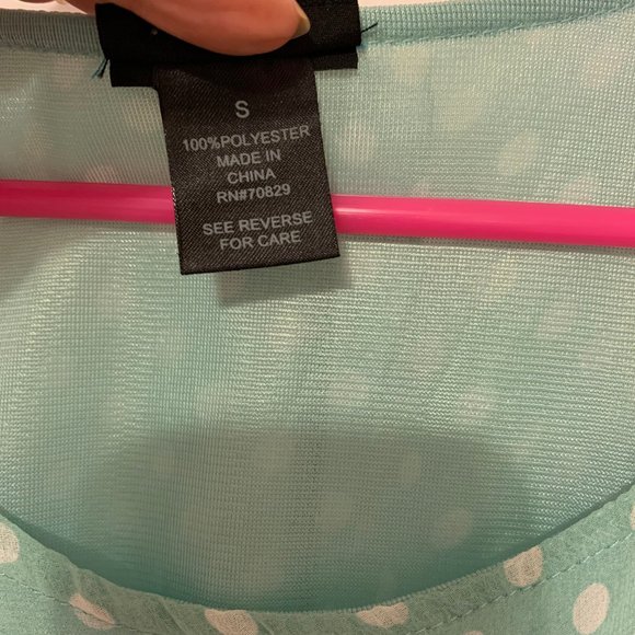 Flowy Sleeveless Rue21 Dress Green and White Size S - Picture 5 of 6